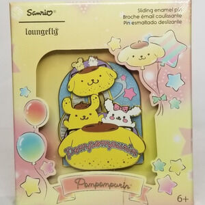 LOUNGEFLY Sanrio Pompompurin Carnival Ride Sliding 3 INCH Enamel PIN NWY